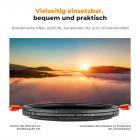 CPL&ND2-ND32 Filter 46mm Nano-Klear 2 in 1 Variabler ND Filter und Polfilter mit 18 Schichten Nanobeschichtung Kamera Objektiv Filter