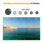 CPL&ND2-ND32 Filter 46mm Nano-Klear 2 in 1 Variabler ND Filter und Polfilter mit 18 Schichten Nanobeschichtung Kamera Objektiv Filter