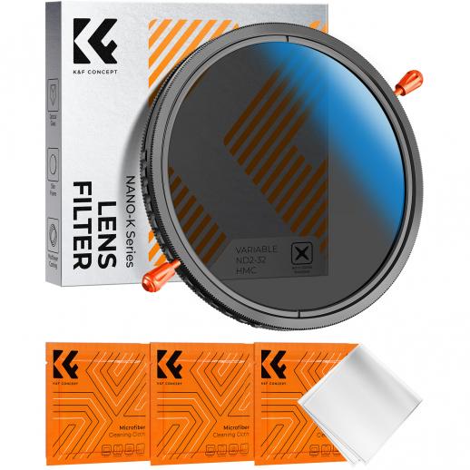 Filtre ND variable 46 mm (1-5 arrêts) et filtre CPL 2 en 1 pour objectif de filtre d'appareil photo Nano-Klear