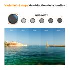 Filtre ND variable 46 mm (1-5 arrêts) et filtre CPL 2 en 1 pour objectif de filtre d'appareil photo Nano-Klear