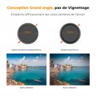 Filtre ND variable 46 mm (1-5 arrêts) et filtre CPL 2 en 1 pour objectif de filtre d'appareil photo Nano-Klear