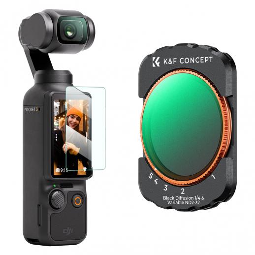 DJI Osmo Pocket 3用磁気可変ND2-32 + ブラックミスト1/4