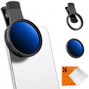 52mm Clip-on ND2-400 Phone Camera Lens Filter Kit, Adjustable Neutral Density Filter Compatible models: iPhone 15 series / 14 series / 13 series / 12 series / 11 series