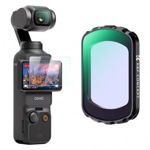 DJI OsmoPocket 3クリエイターコンボ広角レンズ、偏光フィルター付き DJI Osmo Pocket 3用VNDフィルター｜K&F Concept DJI用レンズ