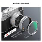 Filtre MCUV pour objectif Fuji X100, verre optique HD multicouche résistant aux rayures, compatible avec les séries Fuji X100, X100F, X100S, X100T, X100V, X100VI Nano-Xcel