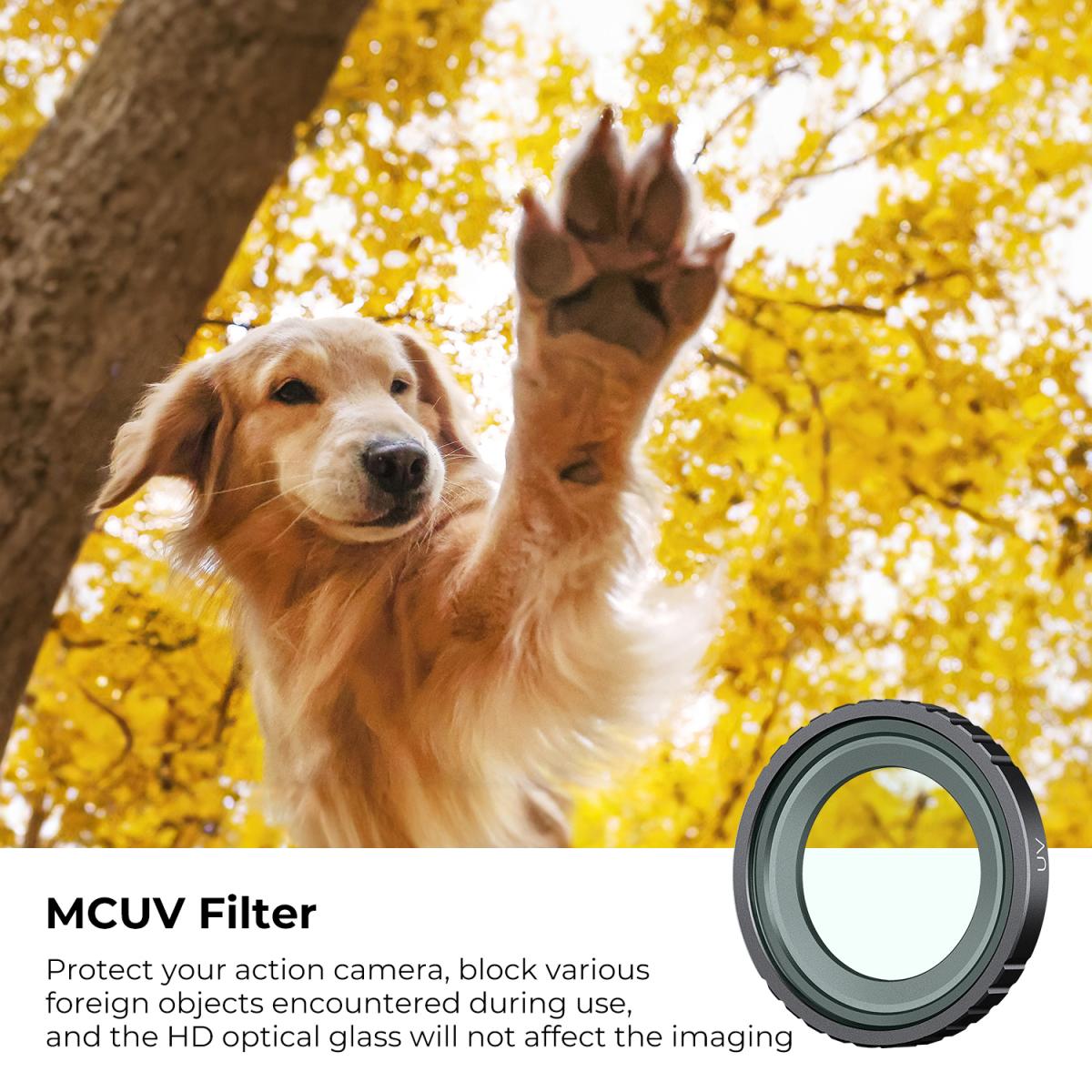 MCUV Protection Filter 28 Multi-Coated UV Filter Compatible with Insta360 GO 3S Action Camera