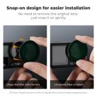 Variable ND2-32 Filter Compatible with DJI Osmo Action 5 Pro/Osmo Action 4/Osmo Action 3, Snap-on Installation, no need to remove the original filter