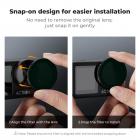 Variable ND32-512 Filter Compatible with DJI Osmo Action 5 Pro//Osmo Action 4/Osmo Action 3, Snap-on Installation, no need to remove the original filter