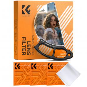 100mm Handheld Kaleidoscope Filter, Semicircular Special Effects Filter with 3pcs Vacuum Cleaning Cloths Nano-B Series