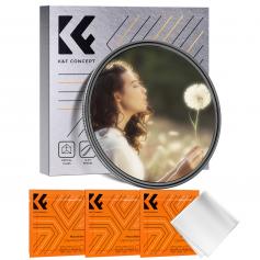 49mm Black Diffusion Mist 1/4 & Variable ND2-32 2-in-1 Filter Cinematic Effect Neutral Density Filter for Camera Lens with 18 Multi-Layer Coatings - Nano-Klear Series
