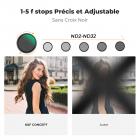Filtre d'objectif 67 mm Black Mist 1/8 et filtre variable ND2-32 2 en 1 Filtre à densité neutre à effet cinématographique avec 18 revêtements multicouches - Série Nano-Klear