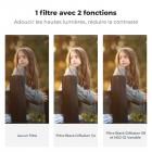 Filtre d'objectif 67 mm Black Mist 1/8 et filtre variable ND2-32 2 en 1 Filtre à densité neutre à effet cinématographique avec 18 revêtements multicouches - Série Nano-Klear