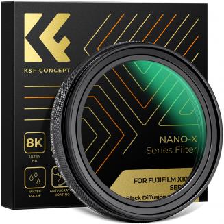 Fuji X100 Lens Black Mist 1/4 Filter, Multi Coated HD Optical Glass Scratch-resistant Compatible with Fuji X100, X100F, X100S, X100T, X100V, X100VI Nano-Xcel Series (Black)