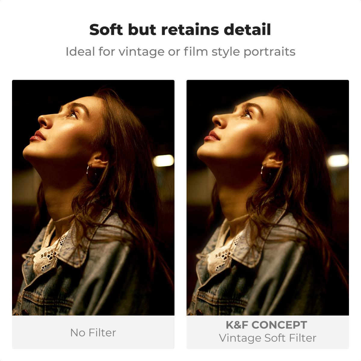 72mm Vintage Soft Filter 28 Multi-Coatings Cinematic Effect Camera Lens ...