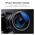 49mm 4-Point Fine-Line Star Effect Filter, Cine & Dreamlike Special Filter 18-Layer Coated Optical Glass with 3 Vacuum Cleaning Cloths - Nano-Klear Series