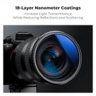 49mm 6-Point Fine-Line Star Effect Filter, Cine & Dreamlike Special Filter 18-Layer Coated Optical Glass with 3 Vacuum Cleaning Cloths - Nano-Klear Series