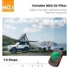 K&F CONCEPT Magnetic Variable ND2-32 Filter Compatible with DJI Osmo Pocket 3, K-Series 1-5 Limited Stops Adjustable ND Filter, Action Camera Accessories, Multi-Coated HD Optical Glass