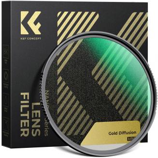 K&F Concept 82mm Filtro Gold-Mist, Filtro Diffusore Dorato in Vetro Ottico con Effetto Tonalità Calda per Immagini e Video con 28 Strati Rivestimento Nano - Serie Nano-Xcel