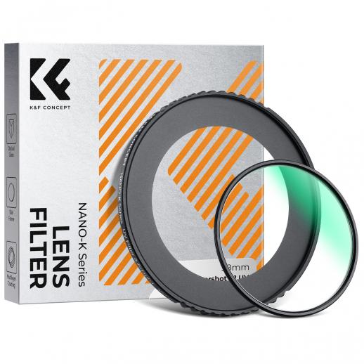 UV Filter and Adapter Ring Kit for Canon PowerShot V1, HD Optical Glass Multi-Coated Lens Protector with 3M Adhesive, Removal Tool Kit (Fishing Line & Keychains) - Nano-Klear Series