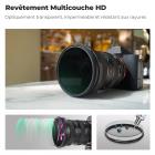 Filtre polarisant circulaire 2-en-1 Black Mist 1/4" 77 mm, effet cinéma, revêtement 28 couches, pour objectifs d'appareil photo série Nano-Xcel