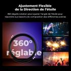 Filtre étoile variable 55 mm (4 à 8 points), filtre étoile à écran croisé réglable avec 28 lentilles en verre optique multicouches pour la photographie de paysages nocturnes, de bijoux et de reflets dans l'eau - Série Nano-Xcel