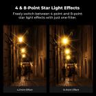 82mm Variable Starburst Filter (4-8 Points), Adjustable Cross Screen Star Filter with  28 Multi-Coated Optical Glass for Nightscapes, Jewelry, Water Reflection Photography Nano-Xcel Series