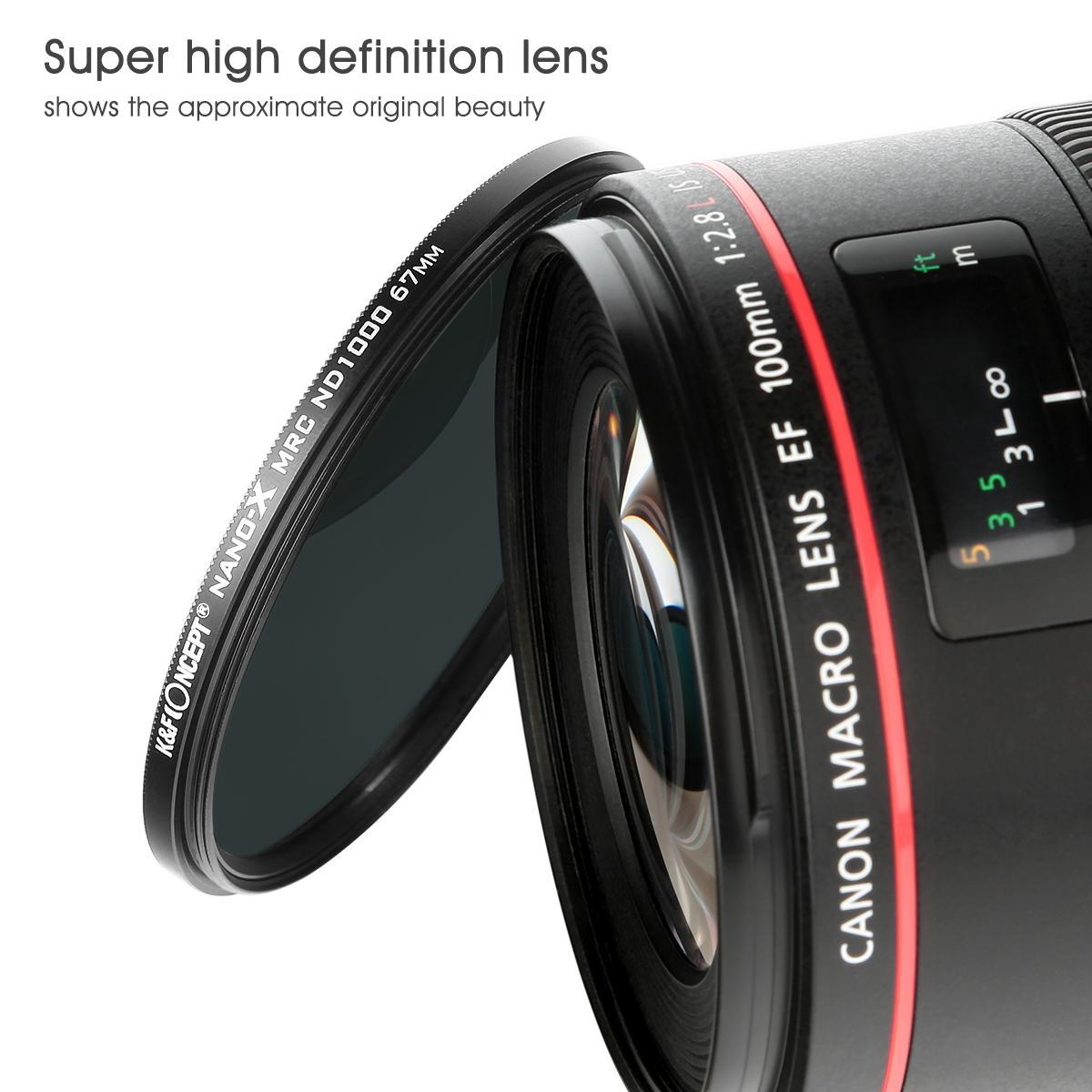82MM Neutral Density Lens Filter 10 Stops ND 1000 Filter