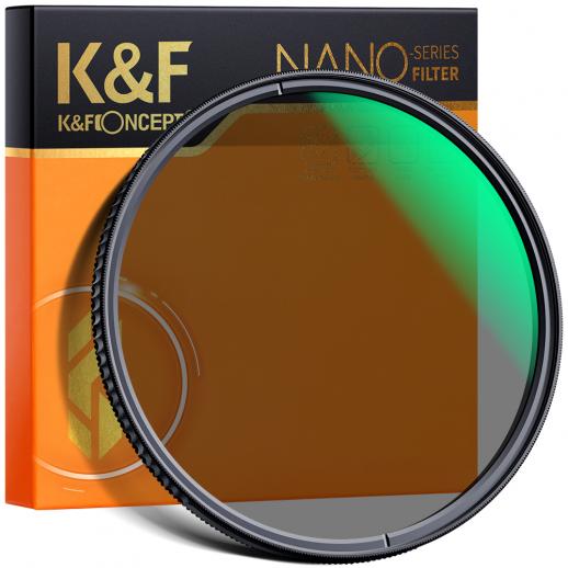 K&F Concept Filtre 49MM CPL ND1000 Ultra Mince Multi-Couches avec Revêtement Vert pour Objectif Appareil Photo Reflex Numérique