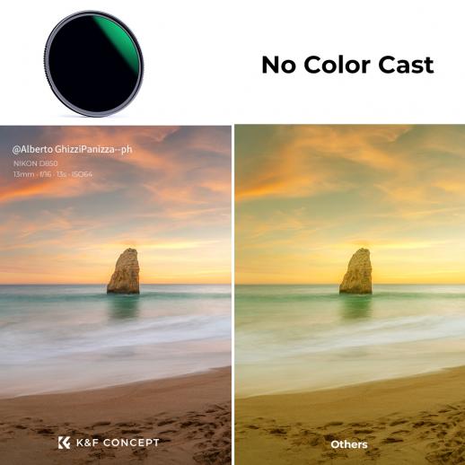ND Lens Filter 10-Stop Fixed Neutral Density Filter HD Hydrophobic Super Slim 28 Multi-Layer Coatings Glass Nano-X MRC Filter for Camera Lens K&F Concept 95mm ND1000 