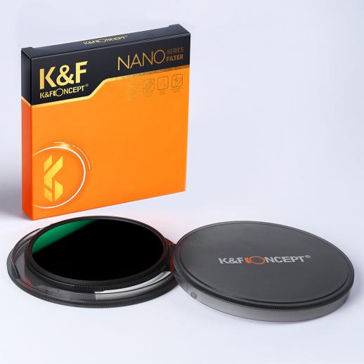 K&F Concept Filtre 55MM CPL ND1000 Ultra Mince Multi-Couches avec Revêtement Vert pour Objectif Appareil Photo Reflex Numérique