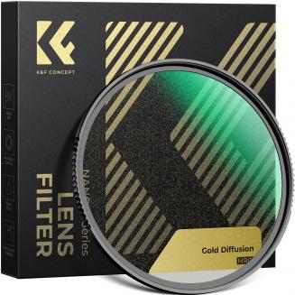 67mm Gold Diffusion 1/2 Filter Mist Soft Glow Warm Highlights Vintage Cinematic Aesthetic Camera Lens Filter Nano-Xcel Series