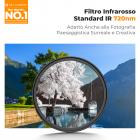 Filtro a infrarossi da 55 mm a 720 nm (con rivestimento AR+AF) in vetro ottico HD con rivestimento a 28 strati, filtro IR standard per fotocamere non modificate per scattare foto di paesaggi surreali e in bianco e nero - Serie Nano-Xcel