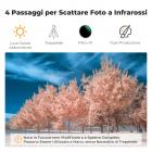 Filtro a infrarossi da 55 mm a 720 nm (con rivestimento AR+AF) in vetro ottico HD con rivestimento a 28 strati, filtro IR standard per fotocamere non modificate per scattare foto di paesaggi surreali e in bianco e nero - Serie Nano-Xcel