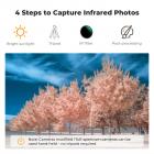49mm 720nm Infrared Filter (AR+AF Coated) HD Optical Glass with 28-Layer Coating, Standard IR Filter for Unmodified Cameras to Shoot Surreal Landscape and Black & White Photography - Nano-Xcel Series