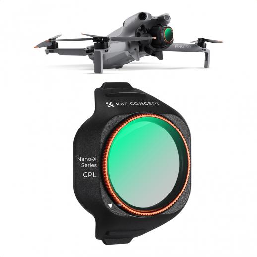 K&F CONCEPT 円偏光フィルター CPLフィルター DJI Mini 5 Pro対応、ドローン用 CPL反射防止フィルター 28層マルチコーティングHD光学ガラス使用