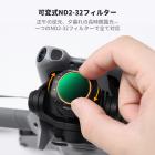K&F CONCEPT 可変NDフィルター DJI Mini 5 Pro対応、ND2-32 1-5ストップ マルチコートHD光学ガラス 軽量ドローンカメラレンズアクセサリー 空撮ビデオ録画用