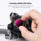 K&F CONCEPT Variable ND Filter Compatible with DJI Mini 5 Pro, ND32-512 5-9 Stops Multicoated HD Optical Glass Lightweight Drone Camera Lens Accessories for Aerial Photography Video Recording