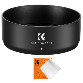 K&F Concept Canon ES65B bayonet hood, with a vacuum cleaning cloth *1, for RF 50mm F1.8STM lens