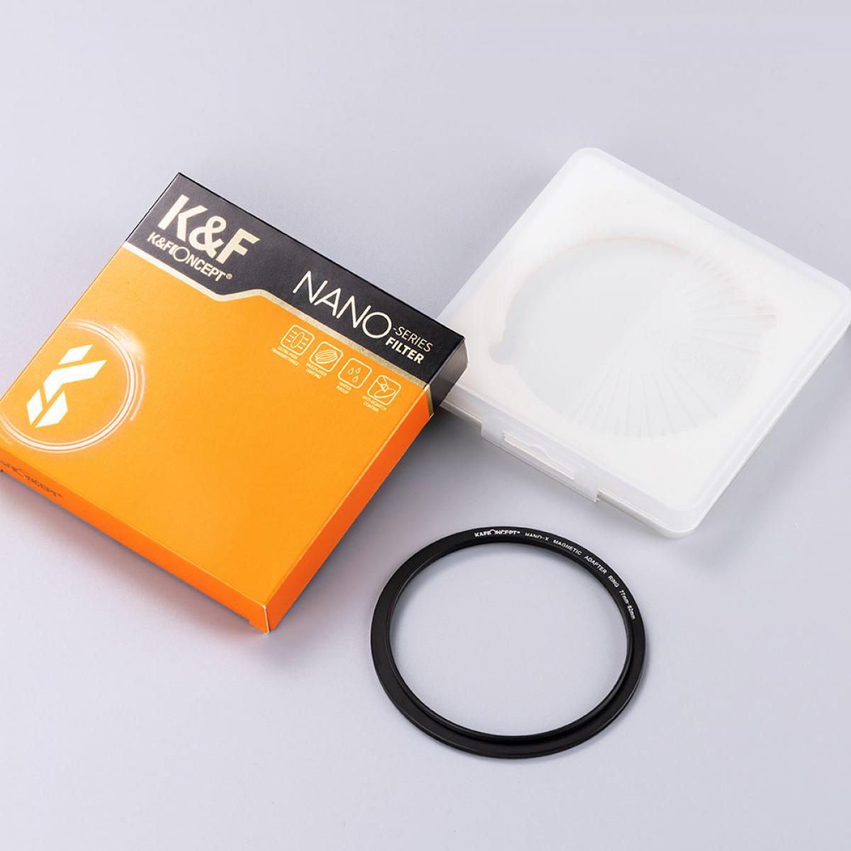 67mm-77mm磁気レンズフィルターアダプターリング - K&F Concept