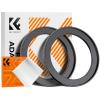 67-82mm Step Up Ring Aviation-grade Aluminum Filter Adapter Ring 2-pack with a Cleaning Cloth