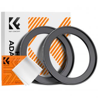 67-82mm Step Up Ring Aviation-grade Aluminum Filter Adapter Ring 2-pack with a Cleaning Cloth