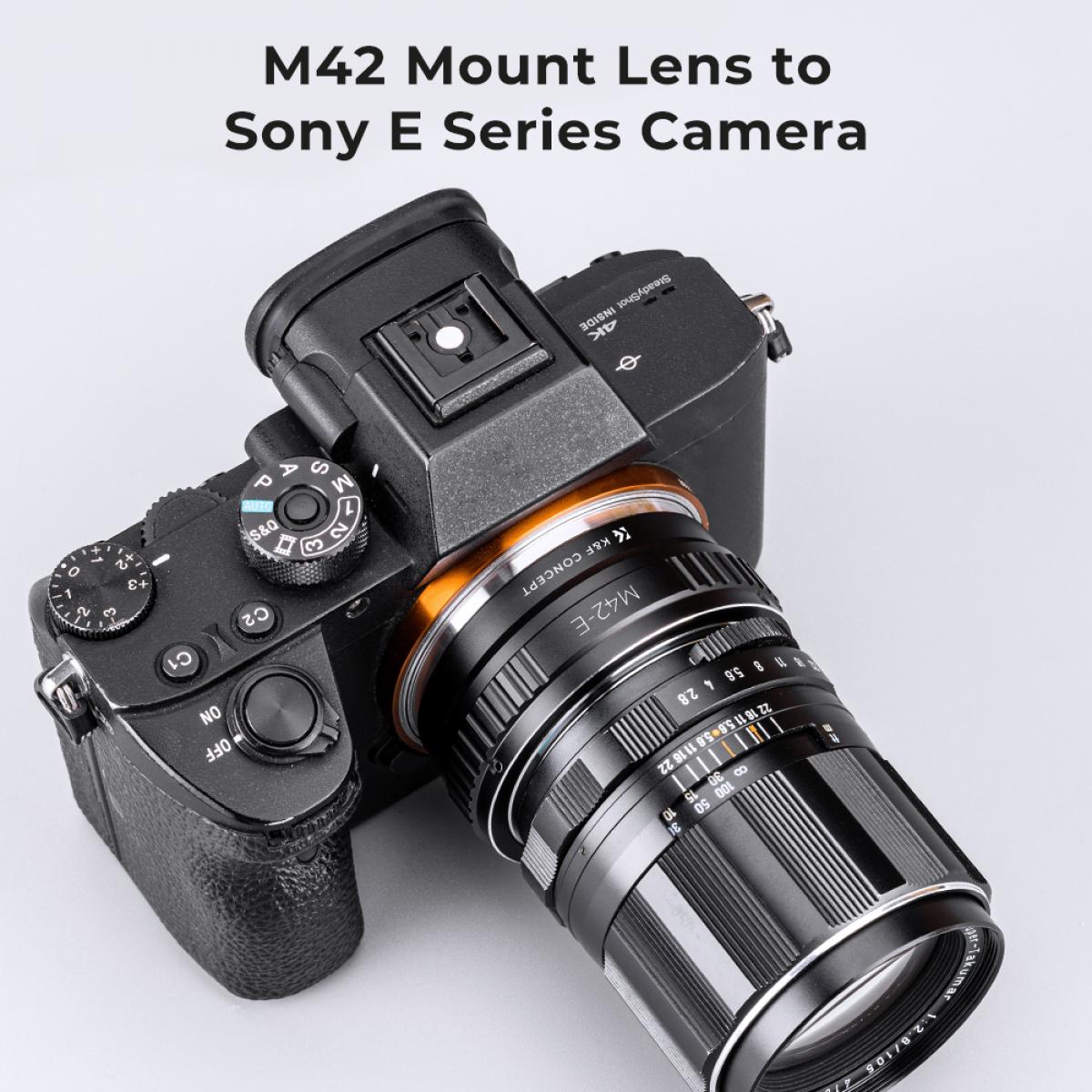 K&F Concept M10101 M42 Lenses to Sony E Lens Mount Adapter