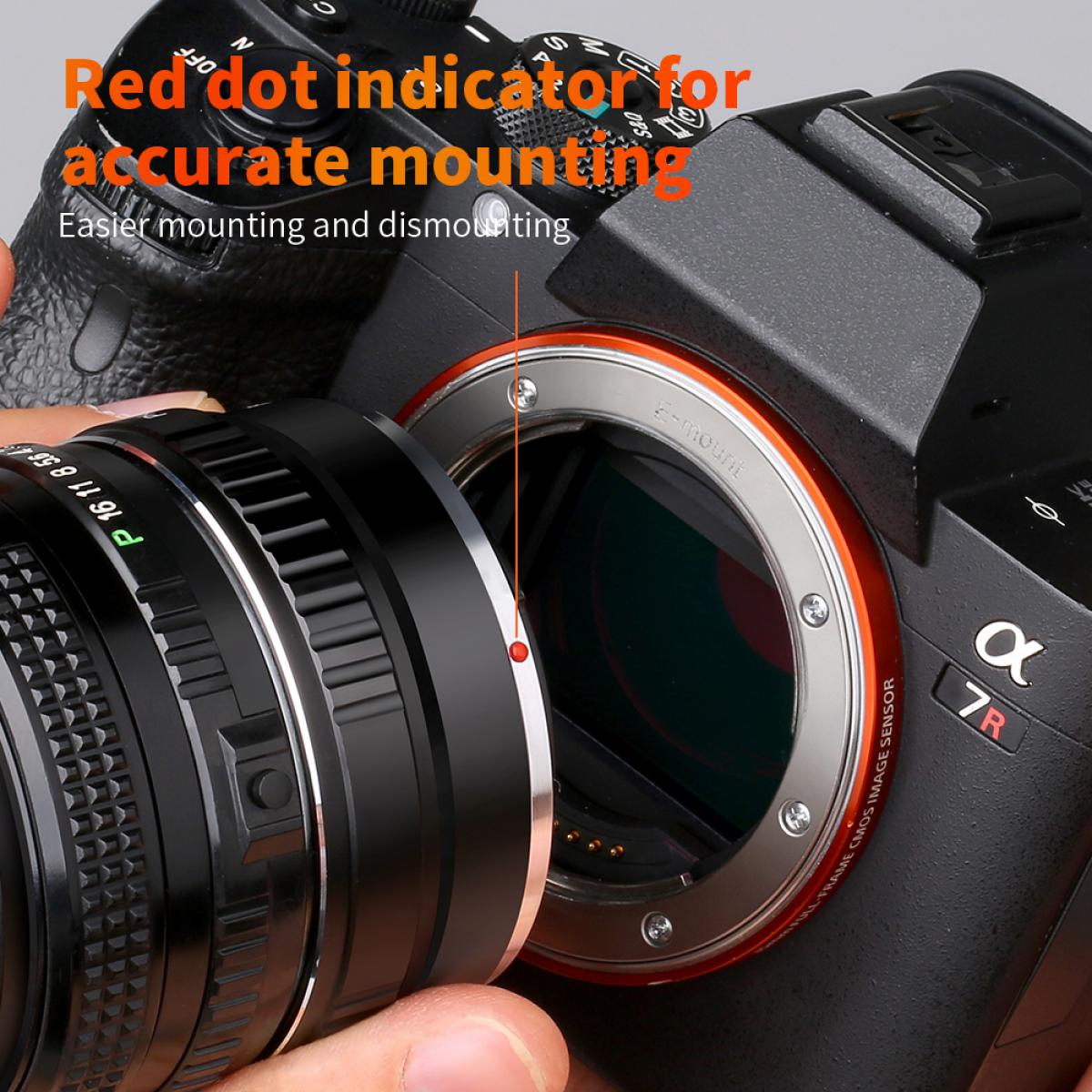 Sony Nex E Mount Adapter Nex3 Nex3C Nex3N Nex5 K&F Concept KENTFAITH