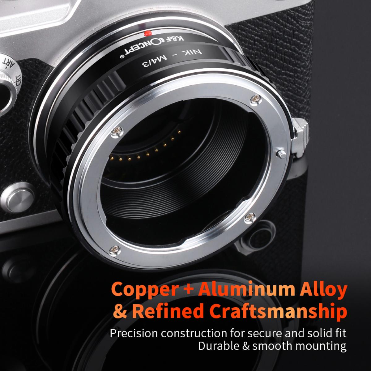 K&F Concept M11121 Nikon F Lenses to M43 MFT Lens Mount Adapter KENTFAITH