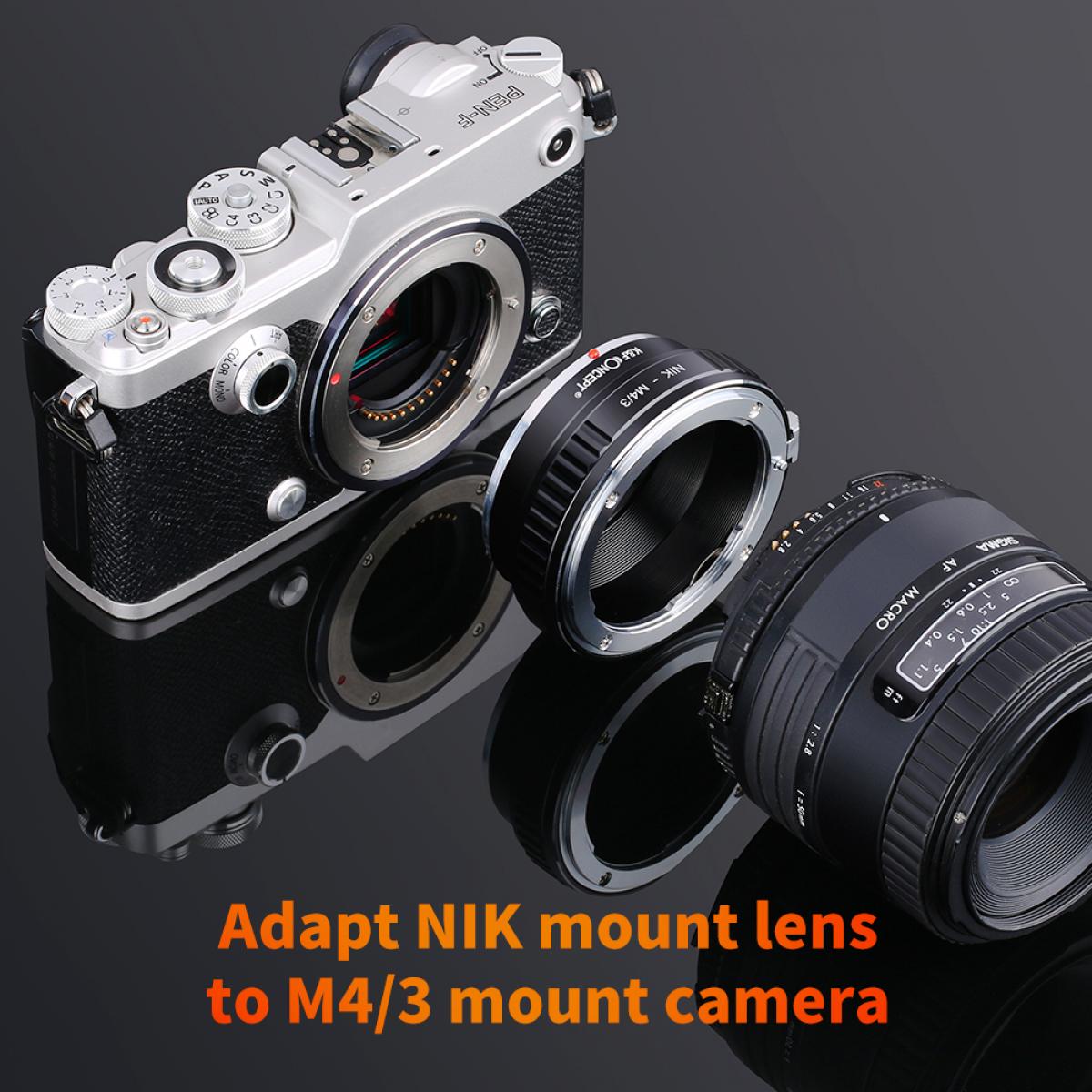 K&F Concept M11121 Nikon F Lenses to M43 MFT Lens Mount Adapter KENTFAITH