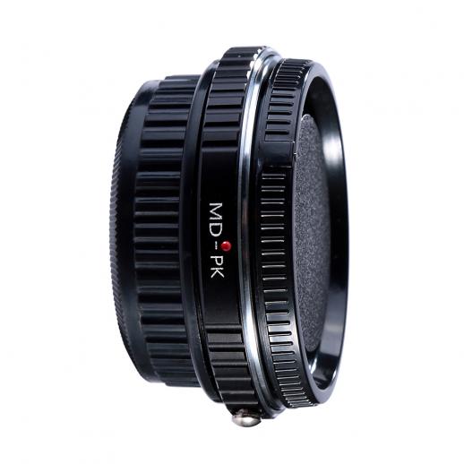 Adaptador de montagem de lentes Minolta MD para Pentax K com vidro óptico K&F Concept M15221 Adaptador de lente