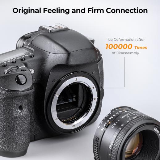 Nikon F レンズマウントアダプターのCanon EOS カメラ NIKF-EF - K&F