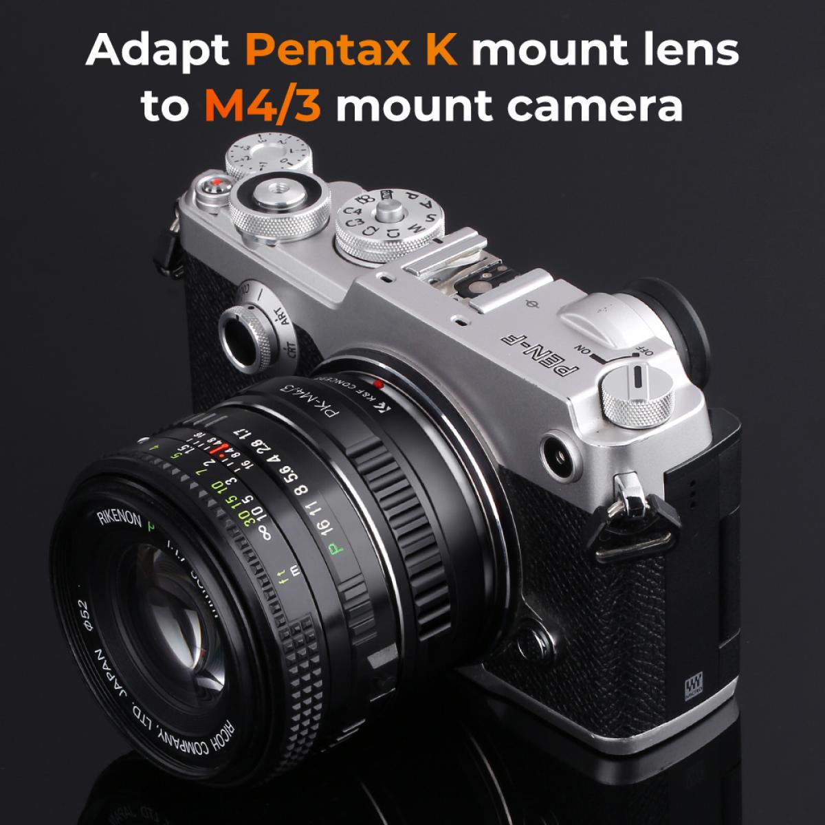 Pentax K PK Lens to Micro 4/3 M4/3 Mount Adapter G10 G3 GF3 GF1 EP3 P2