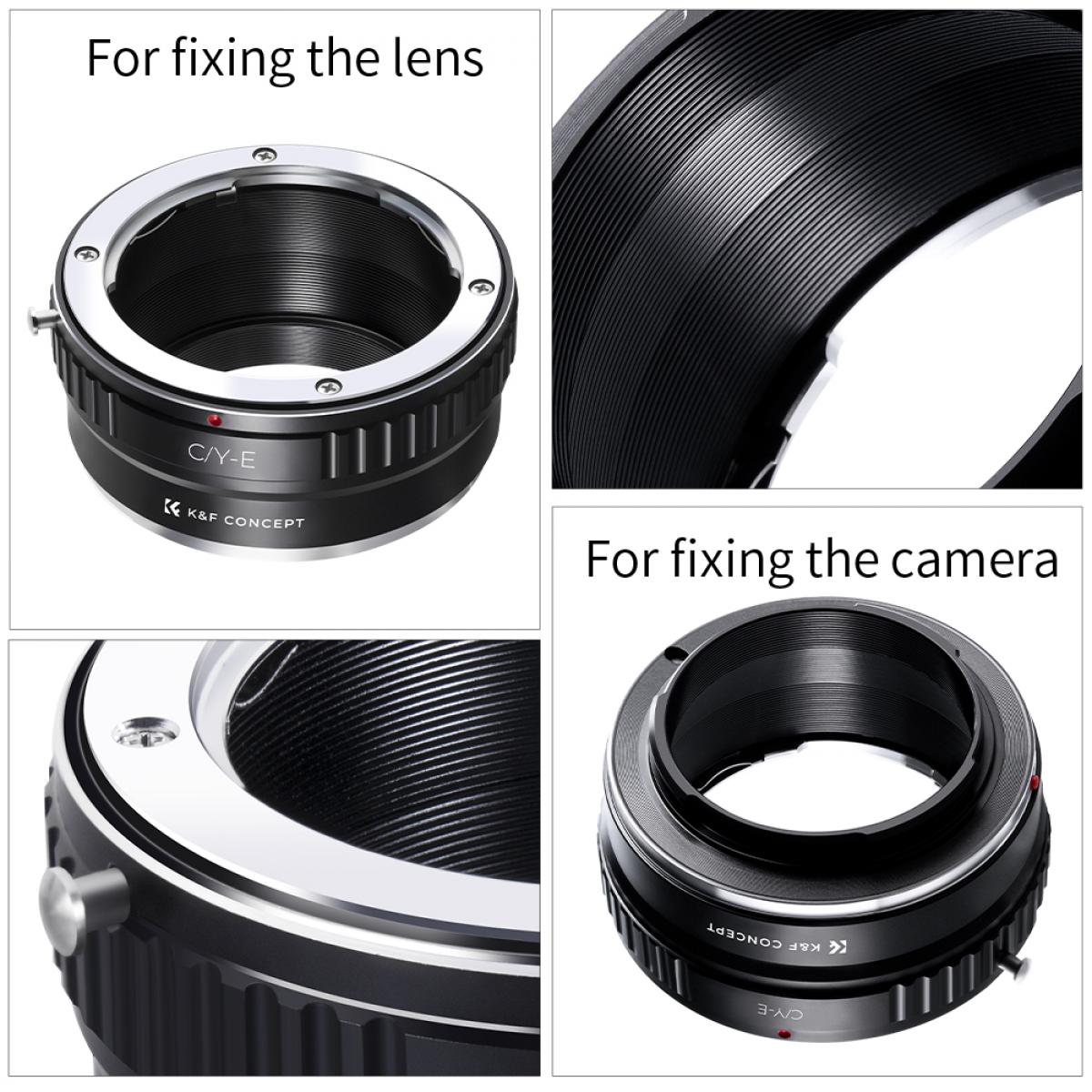 Contax Yashica Lenses to Sony E Lens Mount Adapter K&F Concept M14101 ...