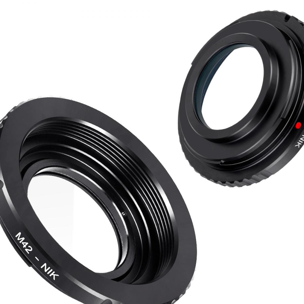K&F Concept M10171 M42 Lenses to Nikon F Lens Mount Adapter with Optic Glass KENTFAITH